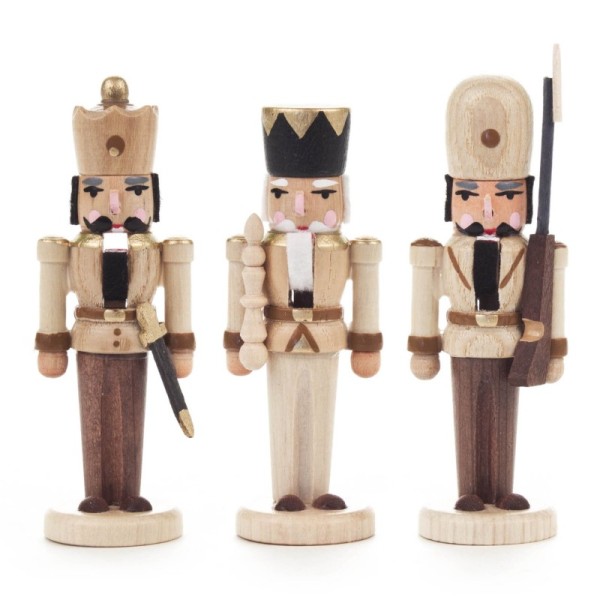 Mini nutcracker natural 8 cm