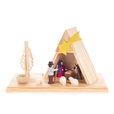 Christmas crib, for candle d:10cm