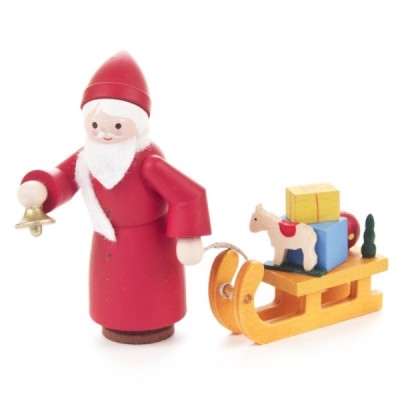 Babbo Natale con la slitta colorata