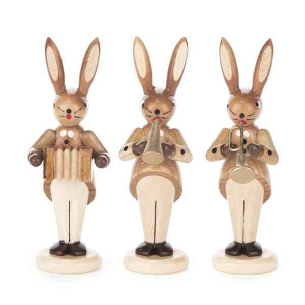 Rabbit trio wind instruments with saxophone