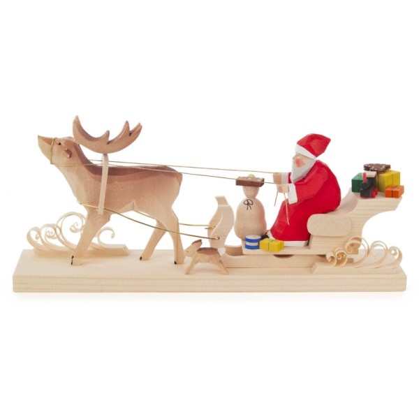 Santa Claus on a deer sleigh