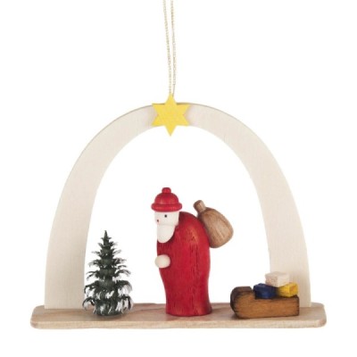 Behang Weihnachtsmann mit Schlitten