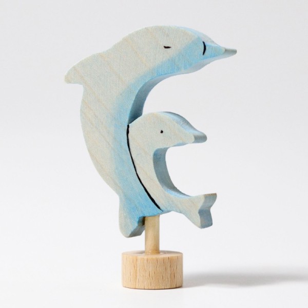 Plug-in figure of two dolphins