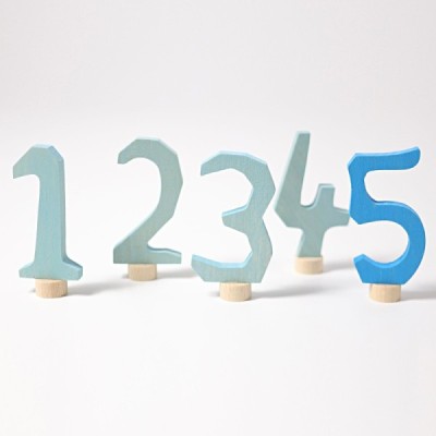 Blue number plug set 1-5