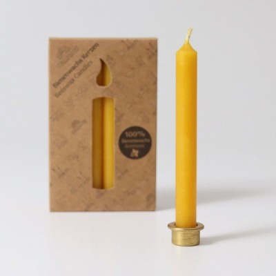 Amber beeswax candles (100%) PU 12 pcs.