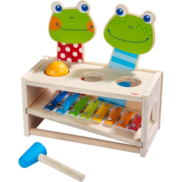 Sound tapping bench frog concert