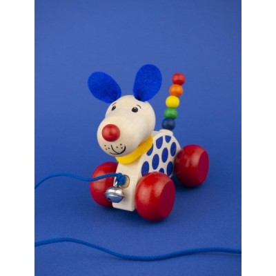 Nico, pull-along dog, 12 cm