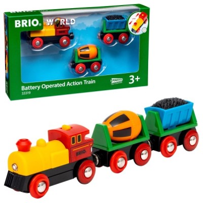 Train with battery-powered locomotive