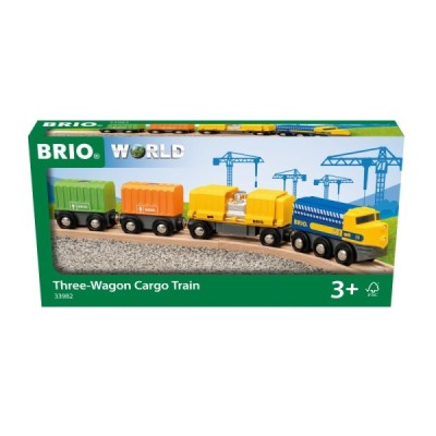 Güterzug mit drei Waggons