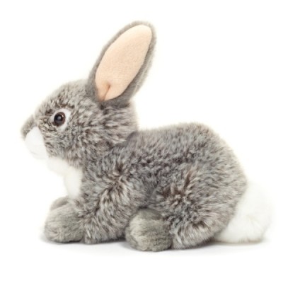 Bunny sitting gray 18 cm