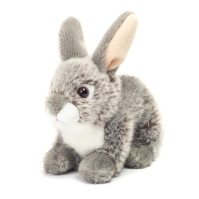 Bunny sitting gray 18 cm