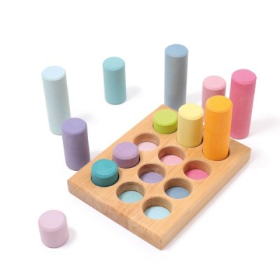 Pegging game Small rollers pastel