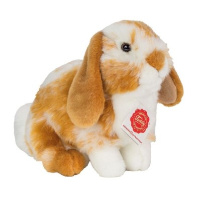 Bunny sitting light brown/white pied 20 cm