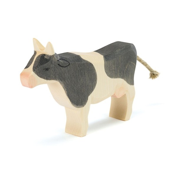 Cow black standing