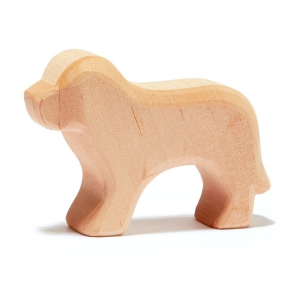 Natural wood dog