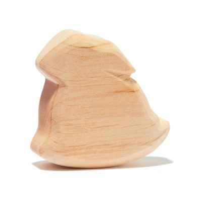 Natural wood rocking bunny