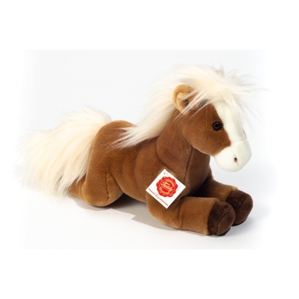 Horse lying light brown 30 cm