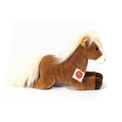 Horse lying light brown 30 cm