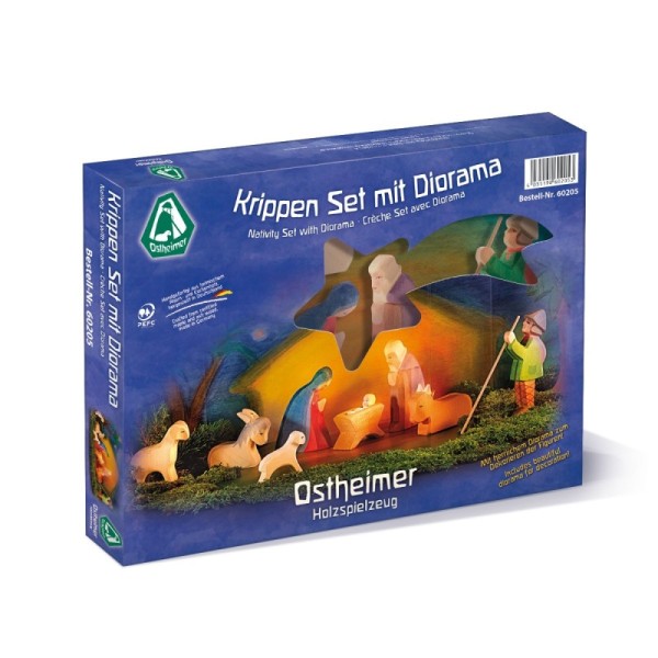 Krippen Set mit Diorama 11-tlg