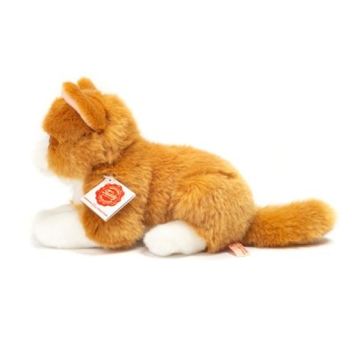 Cat lying red 20 cm