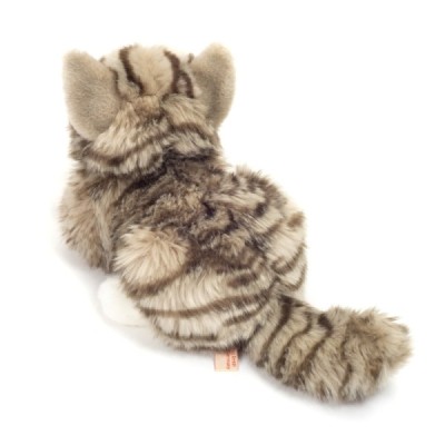 Cat lying gray 20 cm