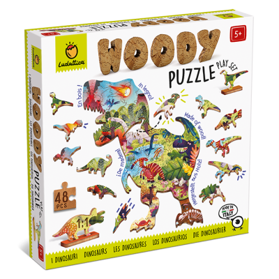 Ludattica Wooddy Puzzle - Dinosaurier