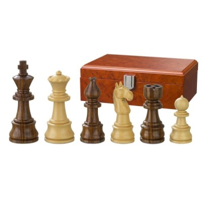 Chess pieces Theoderich, ch. 95 mm, weighted, in wooden box