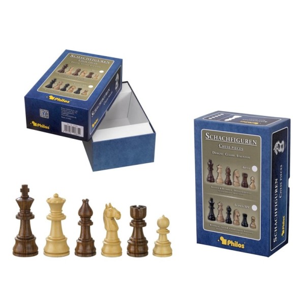 Chess pieces Theoderich, KH 95 mm, weighted, in setup box