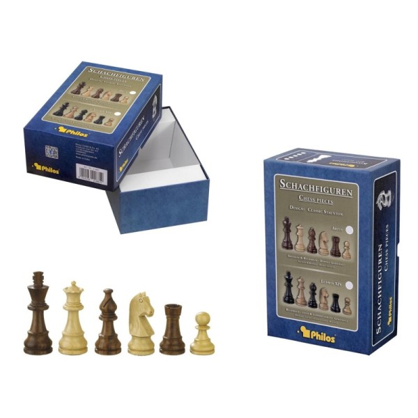 Chess pieces Titus, KH 78 mm, in setup box