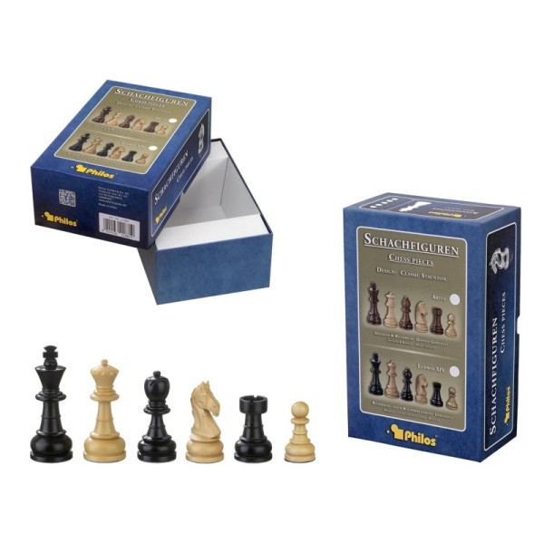 Chess pieces Chlodewig, KH 83 mm, in setup box