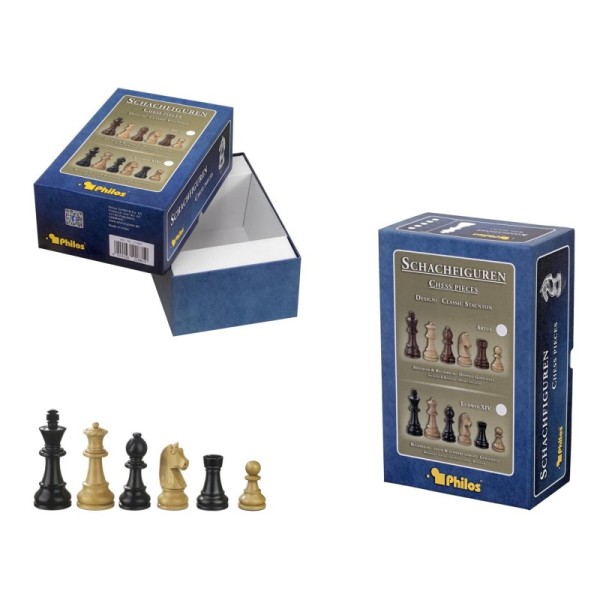 Chessmen Louis XIV, KH 65 mm, in setup box