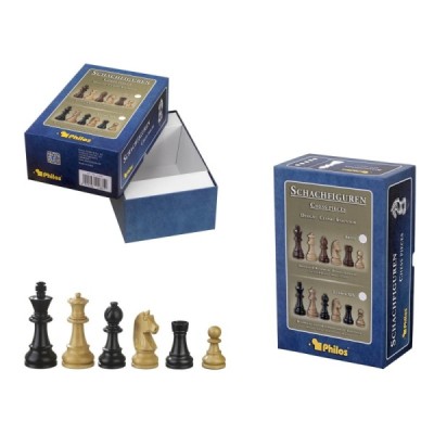 Chessmen Louis XIV, ch 78 mm, in setup box