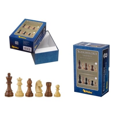 Chess pieces Artus, KH 65 mm, in setup box