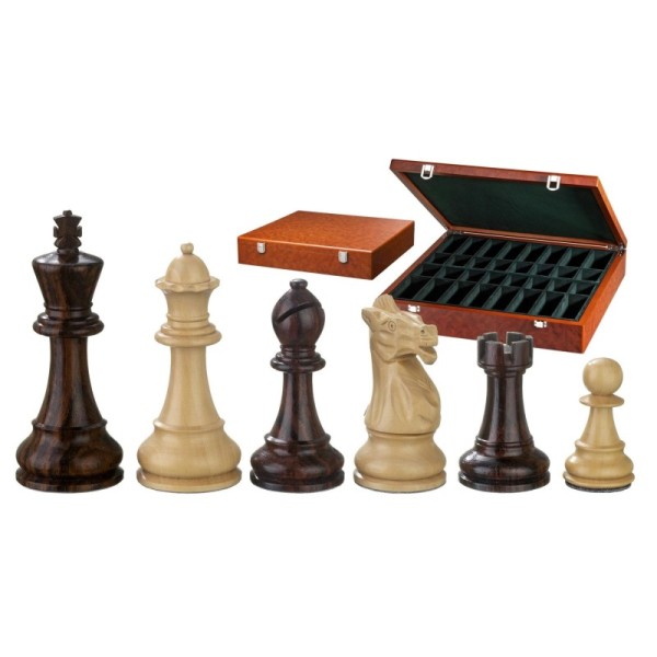 Chess pieces Justitian, KH 105 mm, in wooden box