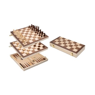 Chess backgammon checkers set, field 40 mm