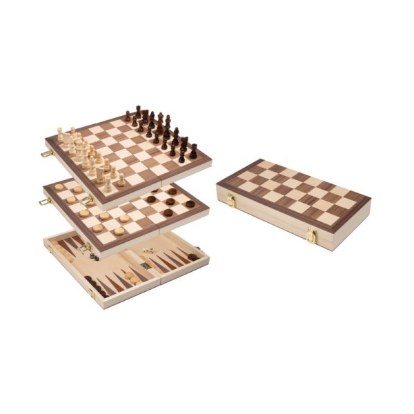 Schach Backgammon Dame Set, Feld 40 mm