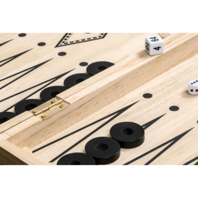 Chess backgammon checkers set, field 50 mm, with carrying handle