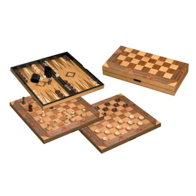 Chess backgammon checkers set, field 43 mm