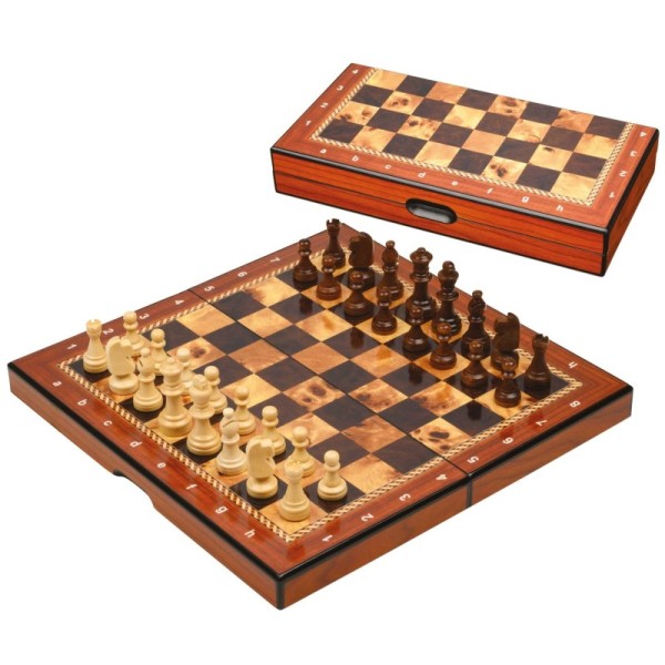 Chess box, field 26 mm, with edge lettering