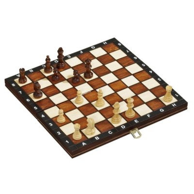 Chess box, travel, field 30 mm, with edge lettering