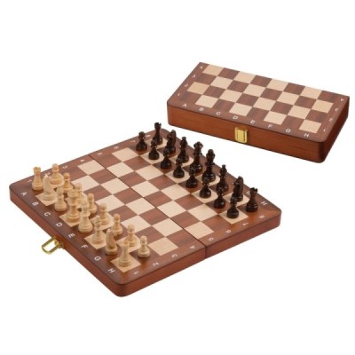 Chess box De Luxe, travel, field 30 mm, with edge labeling, magnetic