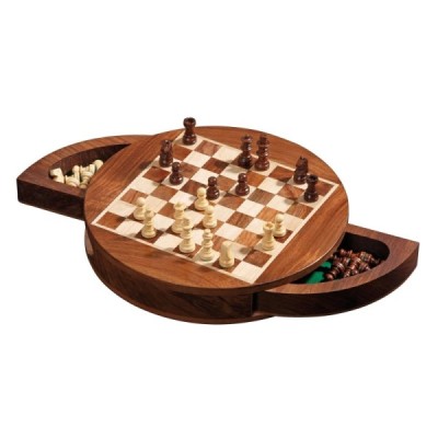 Chess box round, 19 mm field, magnetic