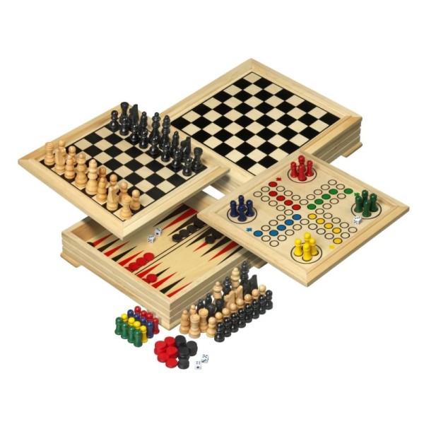 Collezione di giochi in legno, viaggio