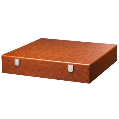 Exclusive chess piece box, 430 x 425 x 95 mm, with individual compartments