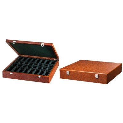 Exclusive chess piece box, 430 x 425 x 95 mm, with individual compartments