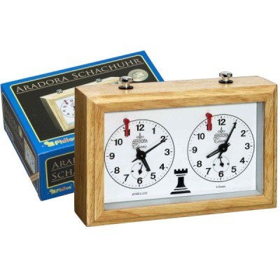 Chess clock Aradora, mechanical, wooden case