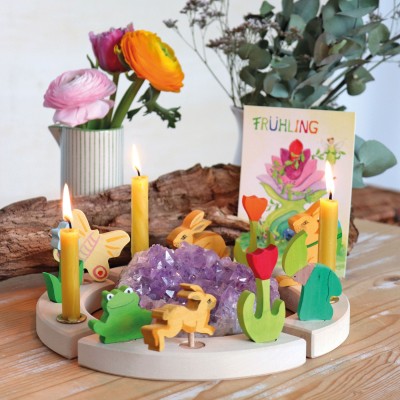 Candele in cera d'api ambra (100%) PU 12 pz.