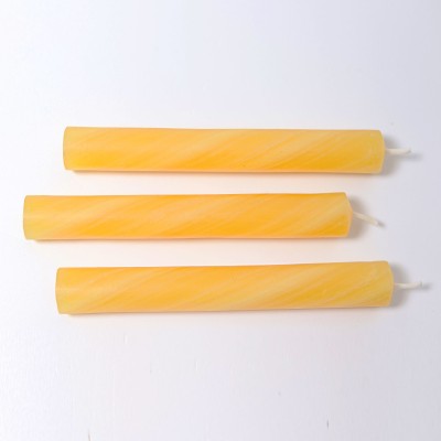 Candele in cera d'api ambra (100%) PU 12 pz.
