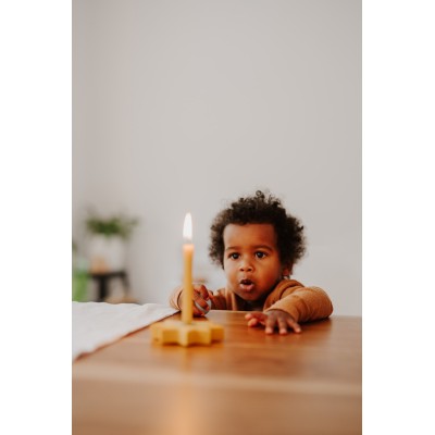 Amber beeswax candles (100%) PU 12 pcs.