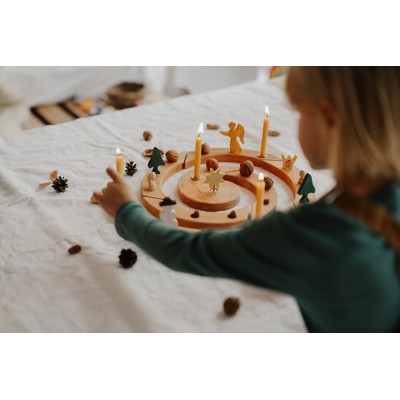 Amber beeswax candles (100%) PU 12 pcs.